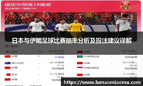 日本与伊朗足球比赛赔率分析及投注建议详解